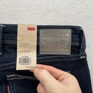 Levis Low Twist Boot Jeans Womens 26x32 Blue Dark Wash Low Rise Stretch Denim